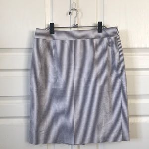 Blue & White Stripe Banana Republic Skirt Sz 12